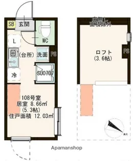 東京都杉並区下井草2丁目【アパート】の間取り