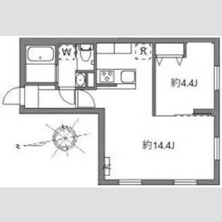 グランピア中野坂上【1階】の間取り
