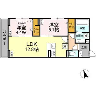 DーPRECIOUS武蔵野【3階】の間取り