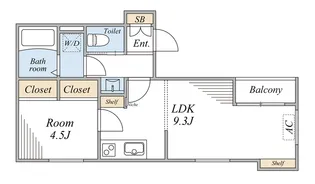 ラ・ソラリス【1階】の間取り