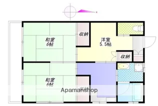 宮城荘【2階】の間取り
