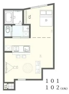 ボヌール高円寺【1階】の間取り