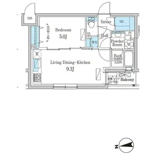 デュオフラッツ千歳船橋【1階】の間取り