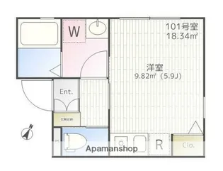 グランビル中野白鷺【1階】の間取り