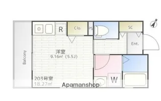 グランビル中野白鷺【2階】の間取り