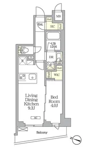 AIFLAT明大前【2階】の間取り