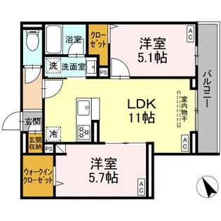 セレスティア桜上水【3階】の間取り