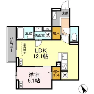 セレスティア桜上水【3階】の間取り