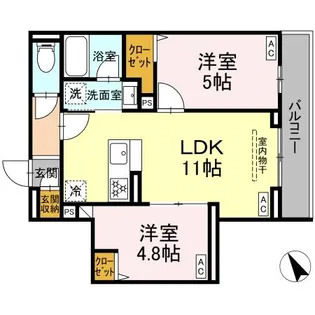 セレスティア桜上水【2階】の間取り