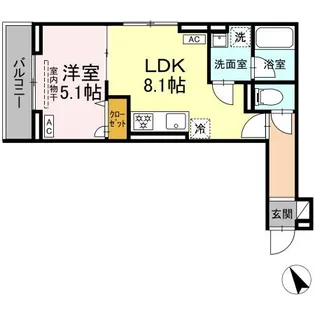 セレスティア桜上水【2階】の間取り