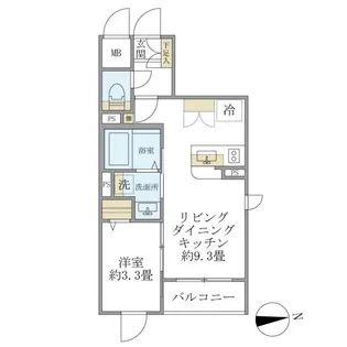 LA PERLA 桜新町【1階】の間取り