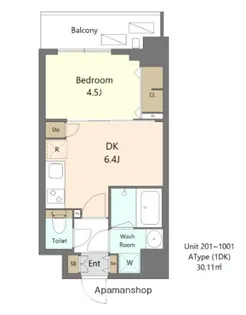 SーRESIDENCE新宿早稲田AVELIS【8階】の間取り