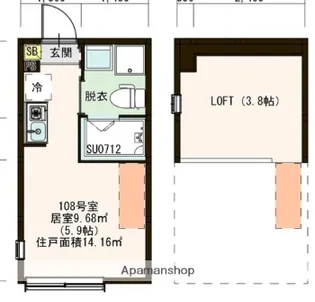 ハーモニーテラス鷺宮Ⅱ【1階】の間取り