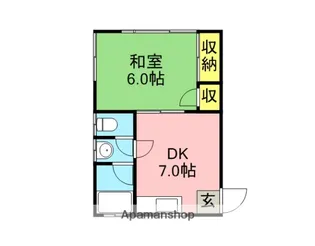 桔梗コーポ【2階】の間取り