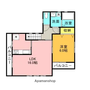 新町ユキハイツ【2階】の間取り