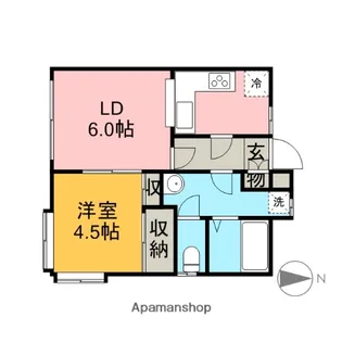 ラ・ベルメゾン【1階】の間取り