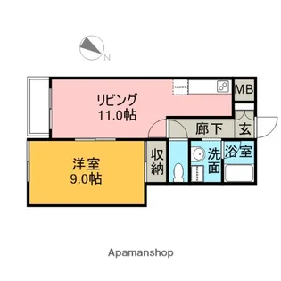 ハイリードセイフウ【10階】の間取り