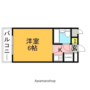 サンパレス松庵【4階】の間取り