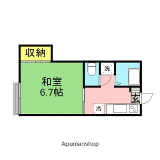 コーポ山内第1【2階】の間取り