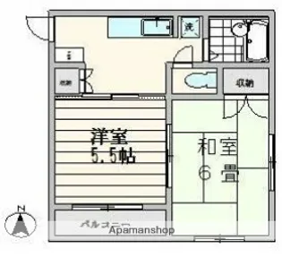 MハイツNO2【2階】の間取り