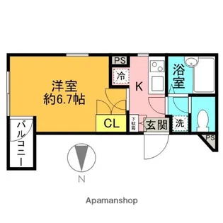 ヴェルト笹塚ツインⅡ【4階】の間取り