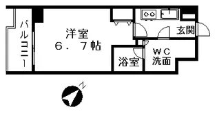 パシフィックコート目黒南【2階】の間取り