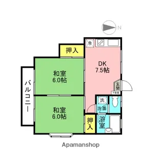 グリーンハイツ【1階】の間取り