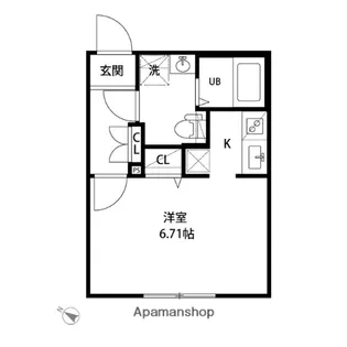 ZESTY幡ヶ谷【3階】の間取り