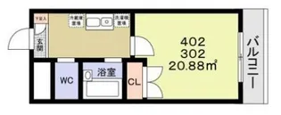 アトムパレス【3階】の間取り