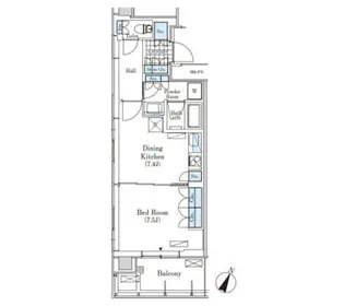 メルクマール京王笹塚レジデンス【15階】の間取り
