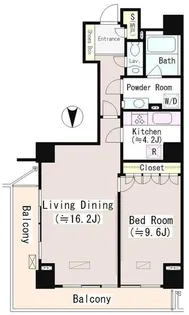 恵比寿ガーデンテラス弐番館【5階】の間取り