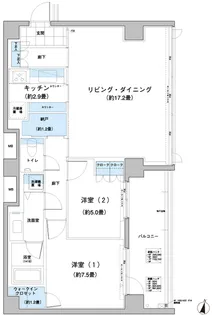 ガーデニエール砧レジデンス【5階】の間取り