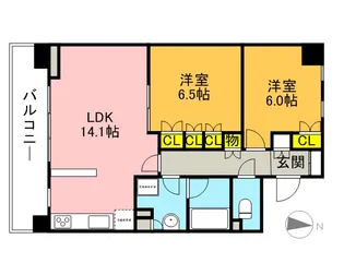 ガーデニエール砧レジデンス【9階】の間取り