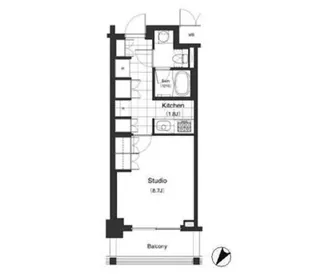 パークキューブ目黒タワー【1階】の間取り