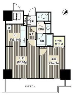 トレステージ目黒【8階】の間取り