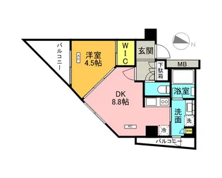 パークアクシス自由が丘テラス【2階】の間取り
