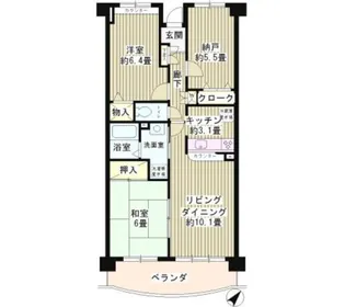 クレール仙川【3階】の間取り