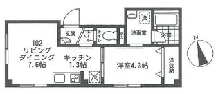 ゆめつづき【102号室号室】の間取り