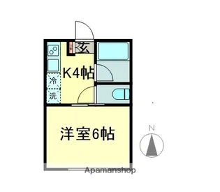 奥沢コーポラス【1階】の間取り