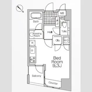 1Rの間取り画像