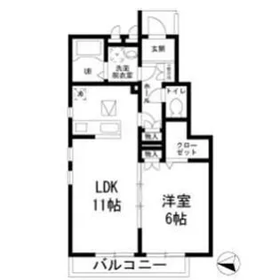 シュエットメゾン【1階】の間取り