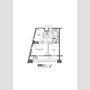 プラウドフラット三軒茶屋【10階】の間取り