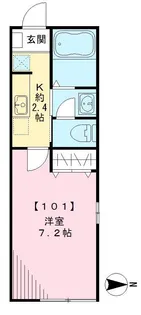 メインチェリー2【101号室号室】の間取り