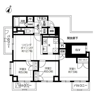 プレールカテリーナ代田橋【11階】の間取り