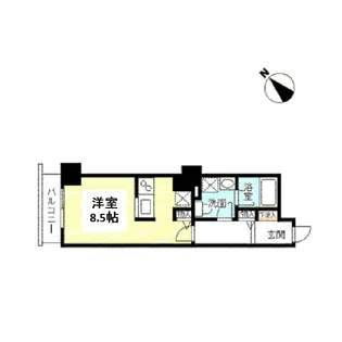 TKフラッツ渋谷【8階】の間取り