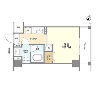 アーバンファースト神楽坂【5階】の間取り