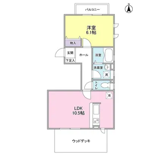 サニーヒルズ自由が丘【1階】の間取り