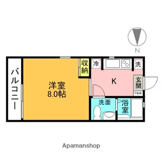 ピエニモッキ【2階】の間取り