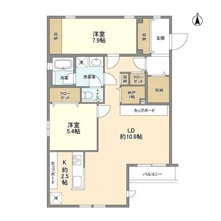 サンフラット【2階】の間取り