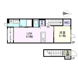 ミル フルール【2階】の間取り